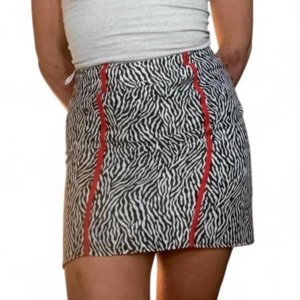 Vintage 90s ADL brand Zebra Print Mini Skirt